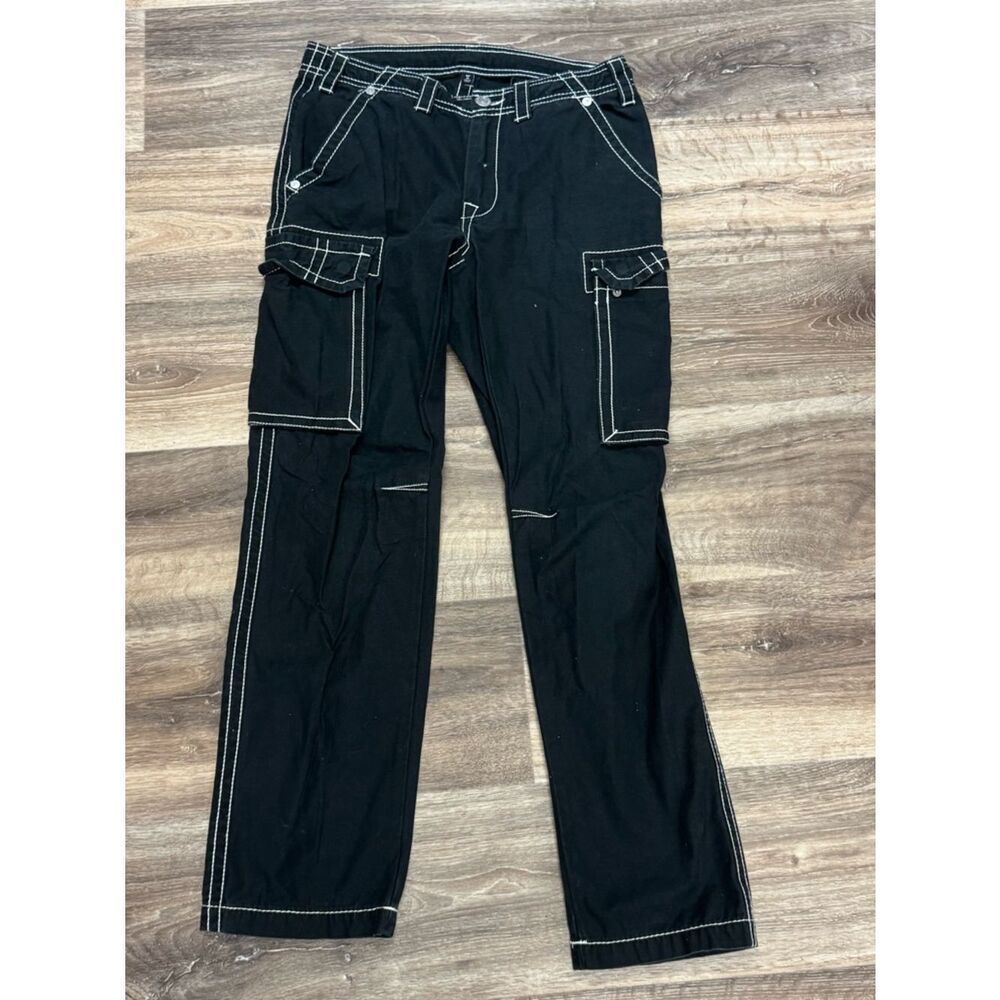 True Religion Military Black Cargo Pants Women’s 29 - Picture 2 of 7